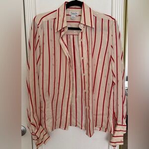 Christian Dior Silk Stripe Button Down